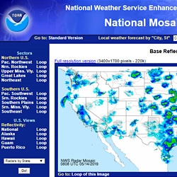 Radar van de National Weather Service