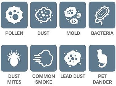 hepa-filters kunnen stofdeeltjes, pollen, schimmels, loodstof enzovoort opvangen