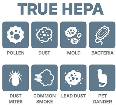echte hepa filter opvangen stuifmeel, stof, schimmel, bacteriën, rook, huisstofmijt