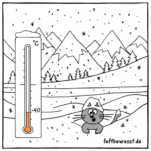 Het is nooit te koud voor sneeuw - Cartoon