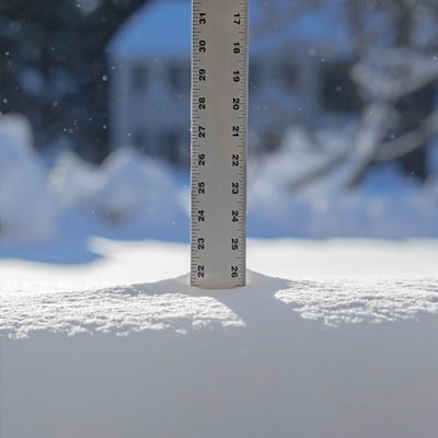 Measuring snowfall with a ruler