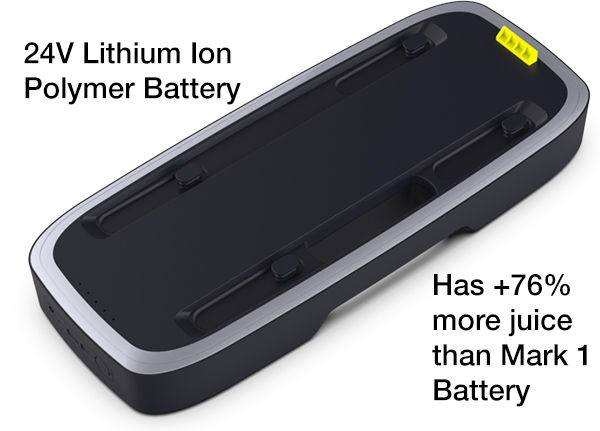 afbeelding van de batterij die de zero breeze mark 2 draagbare ac-eenheid van stroom voorziet
